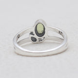 Natural Larimar Split Shank Silver Rings
