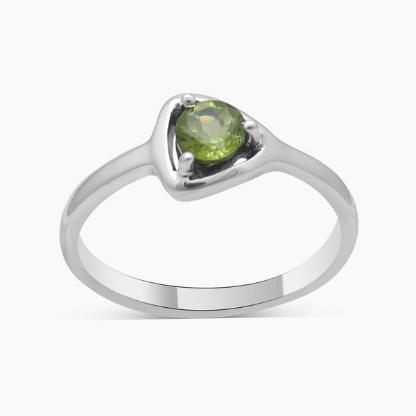 Peridot Silver Rings