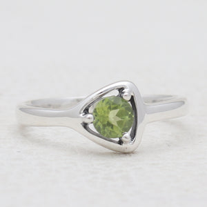 Peridot Silver Rings