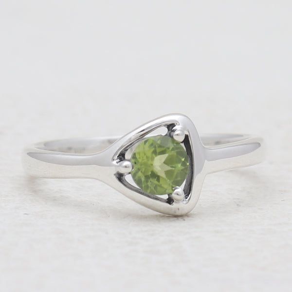 Peridot Silver Rings