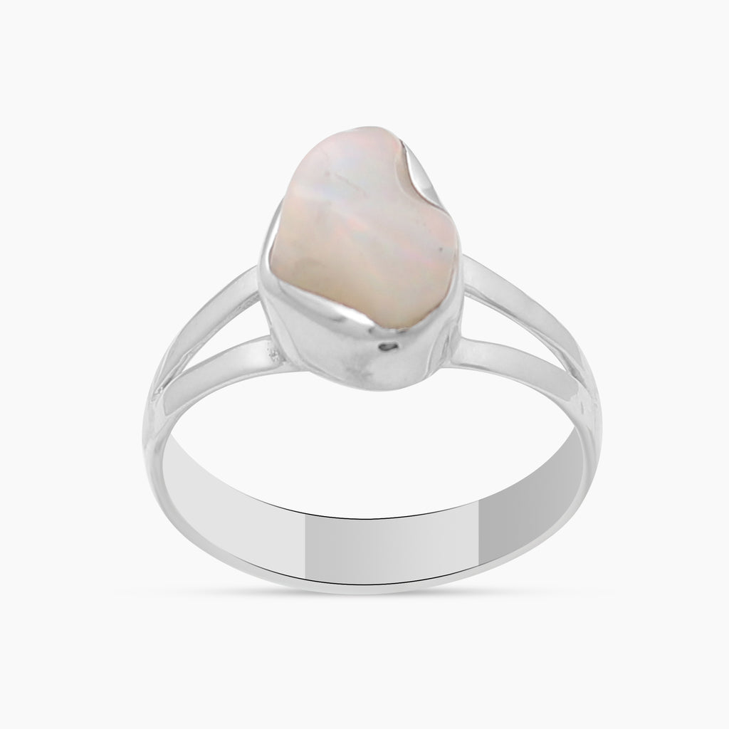 Natural Ethiopian Opal Silver Rings