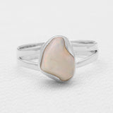Natural Ethiopian Opal Silver Rings