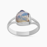 Natural Ethiopian Opal Silver Rings