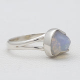 Natural Ethiopian Opal Silver Rings