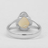 Natural Ethiopian Opal Silver Rings