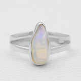 Natural Ethiopian Opal Silver Rings