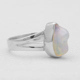 Natural Ethiopian Opal Silver Rings