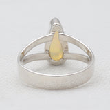 Natural Ethiopian Opal Silver Rings