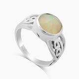 Ethiopian Opal Silver Rings