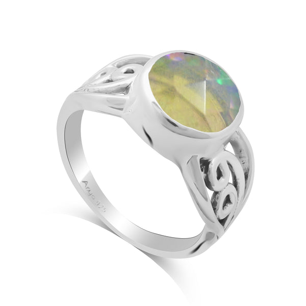Ethiopian Opal Silver Rings
