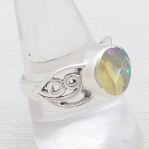 Ethiopian Opal Silver Rings
