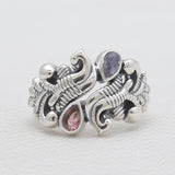 Tourmaline Silver Rings