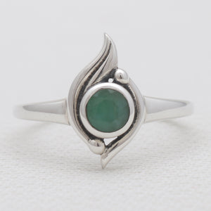 Emerald Silver Rings