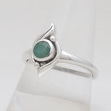 Emerald Silver Rings