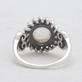 Rainbow Moonstone Silver Rings