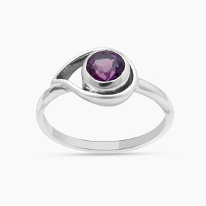 Amethyst Silver Rings