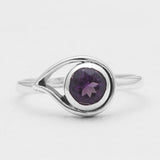 Amethyst Silver Rings