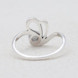 Natural Blue Larimar Swirl Style Rings