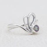 Natural Blue Larimar Swirl Style Rings