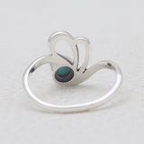 Natural Blue Larimar Swirl Style Rings