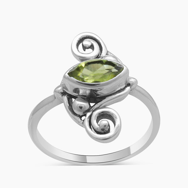 Peridot Silver Rings