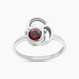 Garnet Silver Rings