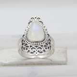Rainbow Moonstone Silver Women Rings
