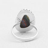 Rainbow Calsilica Silver Rings