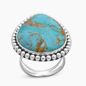 925 Sterling Silver Boulder Turquoise Rings