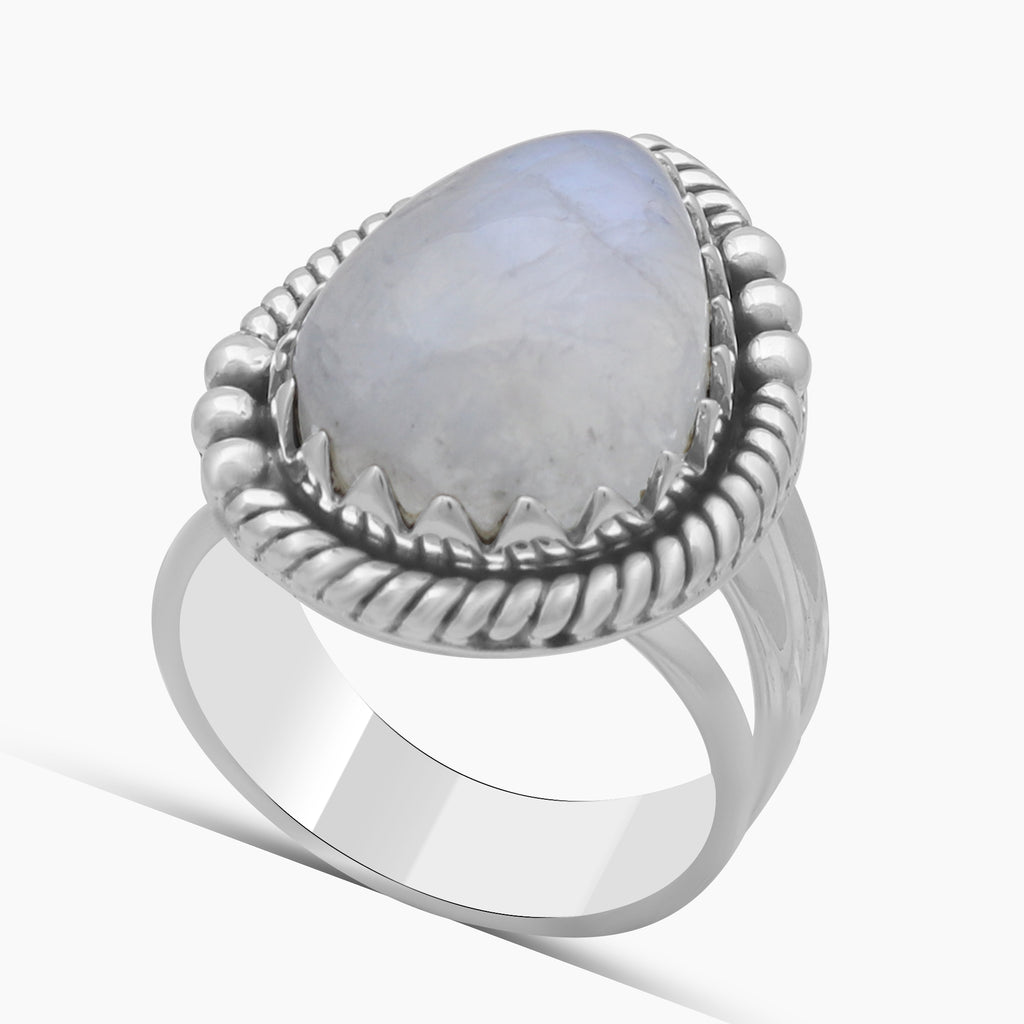 Rainbow Moonstone Sliver Rings
