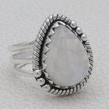 Rainbow Moonstone Sliver Ring