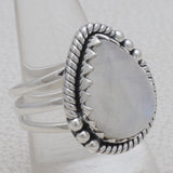 Rainbow Moonstone Sliver Ring