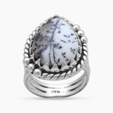 Dendritic Opal Silver Rings