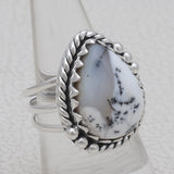 Dendritic Opal Silver Rings