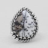 Dendritic Opal Silver Rings