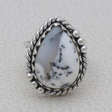 Dendritic Opal Silver Rings