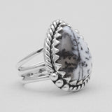 Dendritic Opal Silver Rings