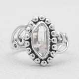 925 Sterling Silver Herkimer Quartz Rings
