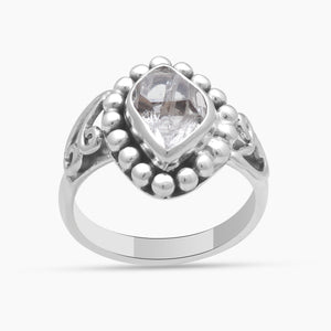 925 Sterling Silver Herkimer Quartz Rings