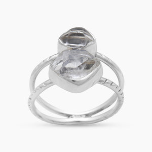 925 Sterling Silver Herkimer Quartz Rings