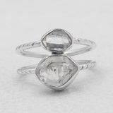925 Sterling Silver Herkimer Quartz Rings