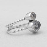 925 Sterling Silver Herkimer Quartz Rings