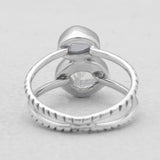 925 Sterling Silver Herkimer Quartz Rings
