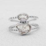 925 Sterling Silver Herkimer Quartz Rings