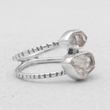 925 Sterling Silver Herkimer Quartz Rings