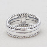 Herkimer Quartz Band Rings