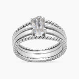 Herkimer Quartz Band Rings