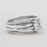 Herkimer Quartz Band Rings