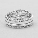 Herkimer Quartz Band Rings