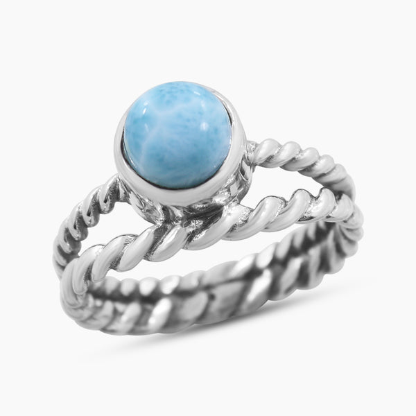925 Sterling Silver Larimar Rings